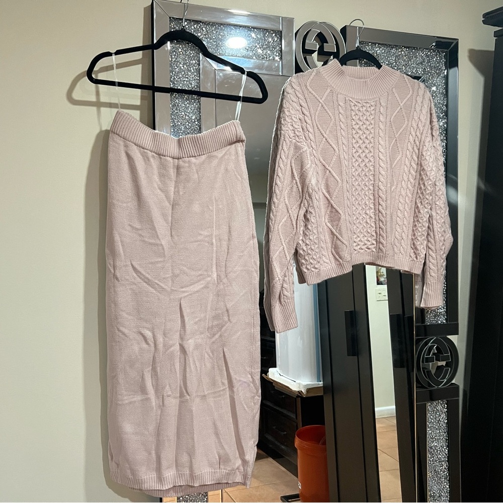 Shein sweather top and skirt size medium
